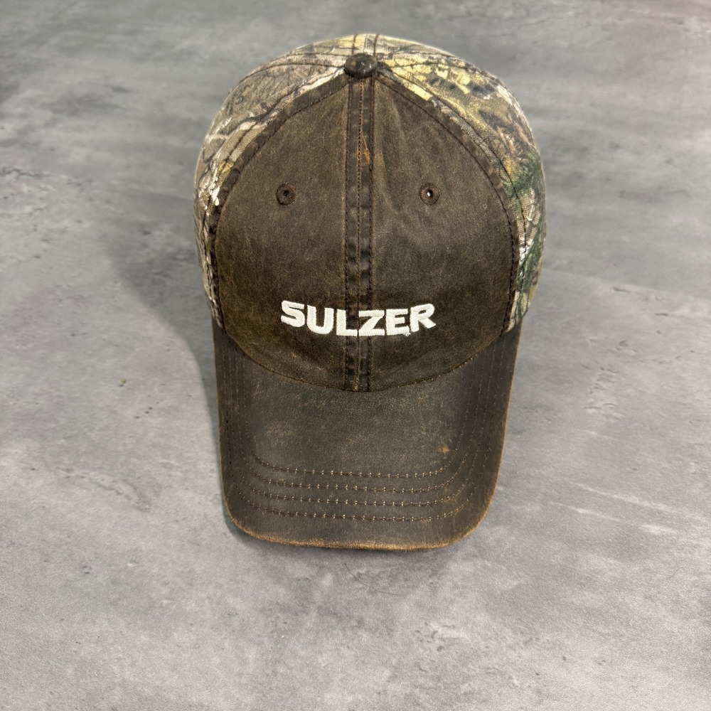 Sulzer Baseball Cap Mens Brown Camo Distressed Swiss Engineer Realtree Waxed